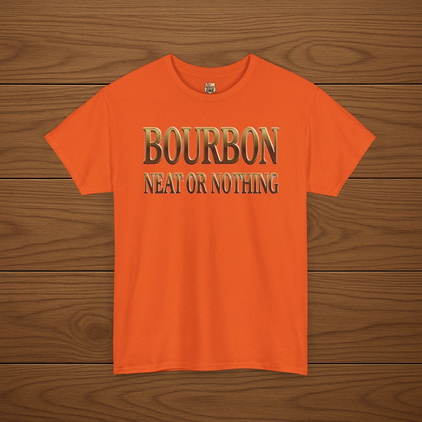 Bourbon Neat or Nothing Cotton T-shirt, Stylish Casual Wear, Gift for Whiskey Enthusiasts, Perfect for Parties & Celebrations