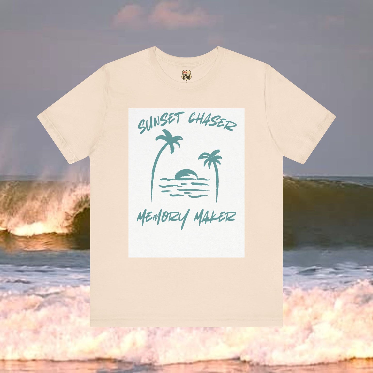 Sunset Chaser Memory Maker T-shirt Tropical Beach Design, Coastal Freedom Collection
