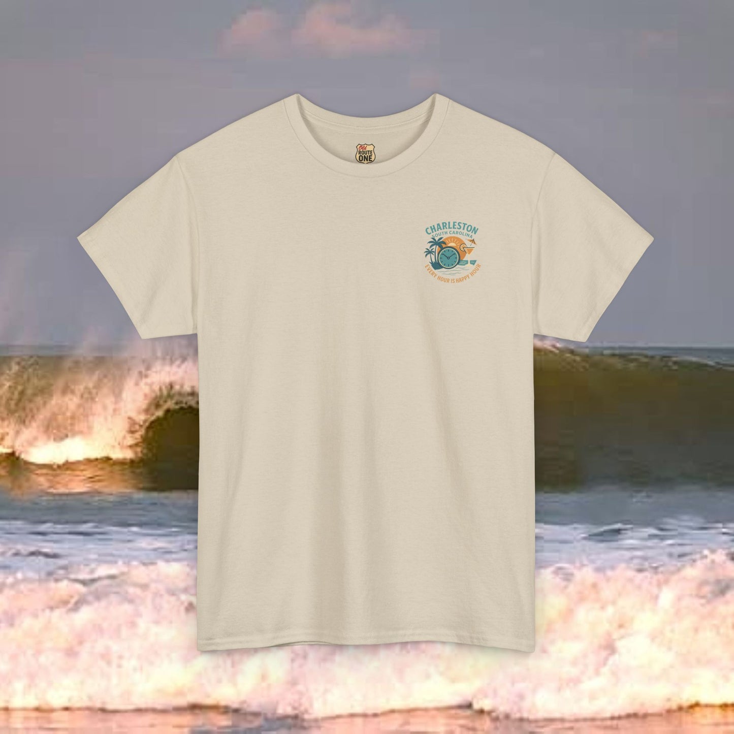 Charleston South Carolina Every Hour Is Happy Hour, Everyday Tees, Gift for Him/Her, Comfortable Fashion, Eco-Friendly
