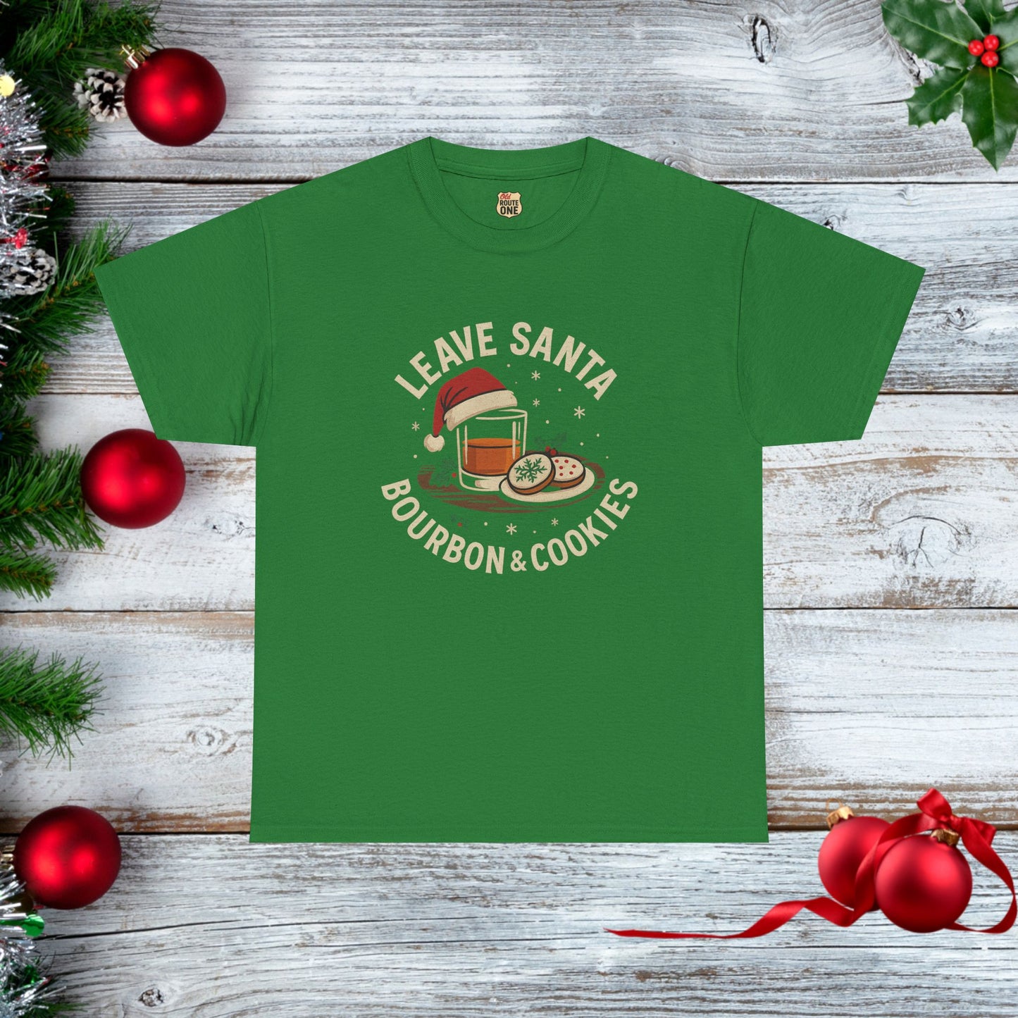 Santa Bourbon & Cookies Unisex Tee