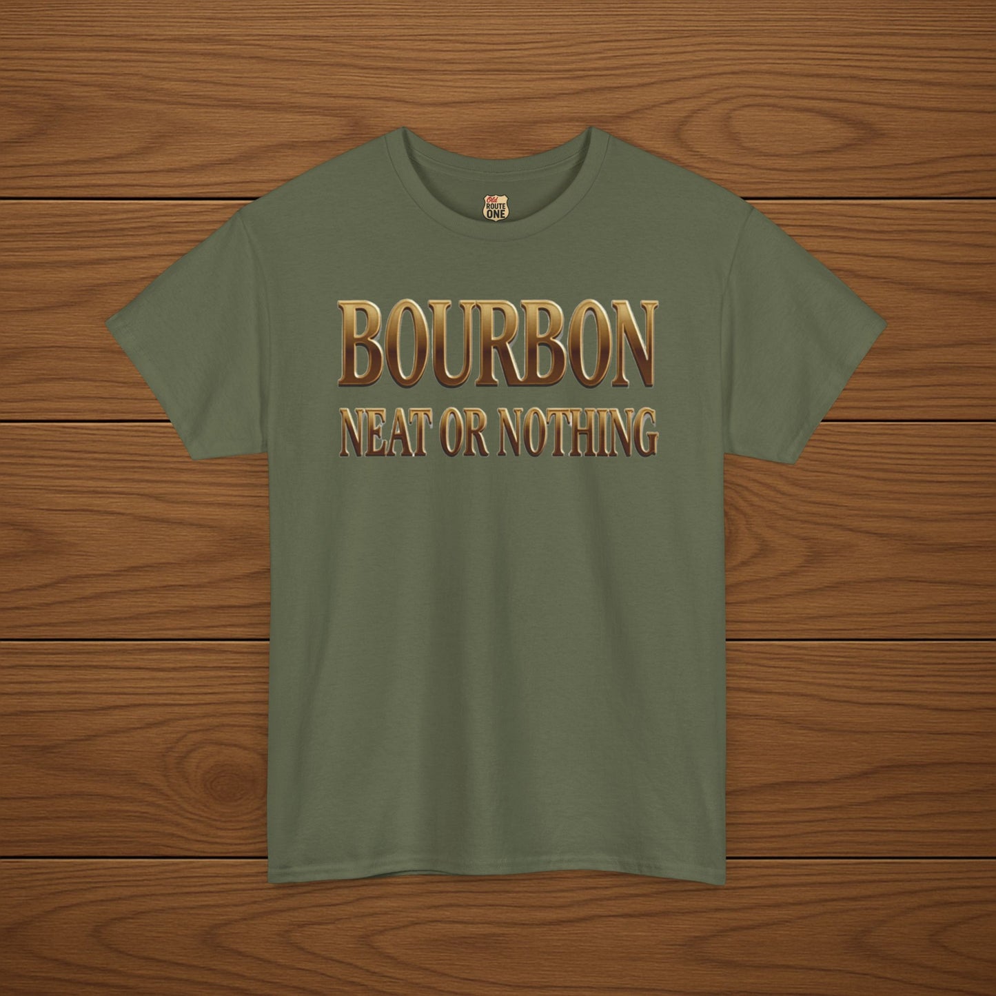 Bourbon Neat or Nothing Cotton T-shirt, Stylish Casual Wear, Gift for Whiskey Enthusiasts, Perfect for Parties & Celebrations