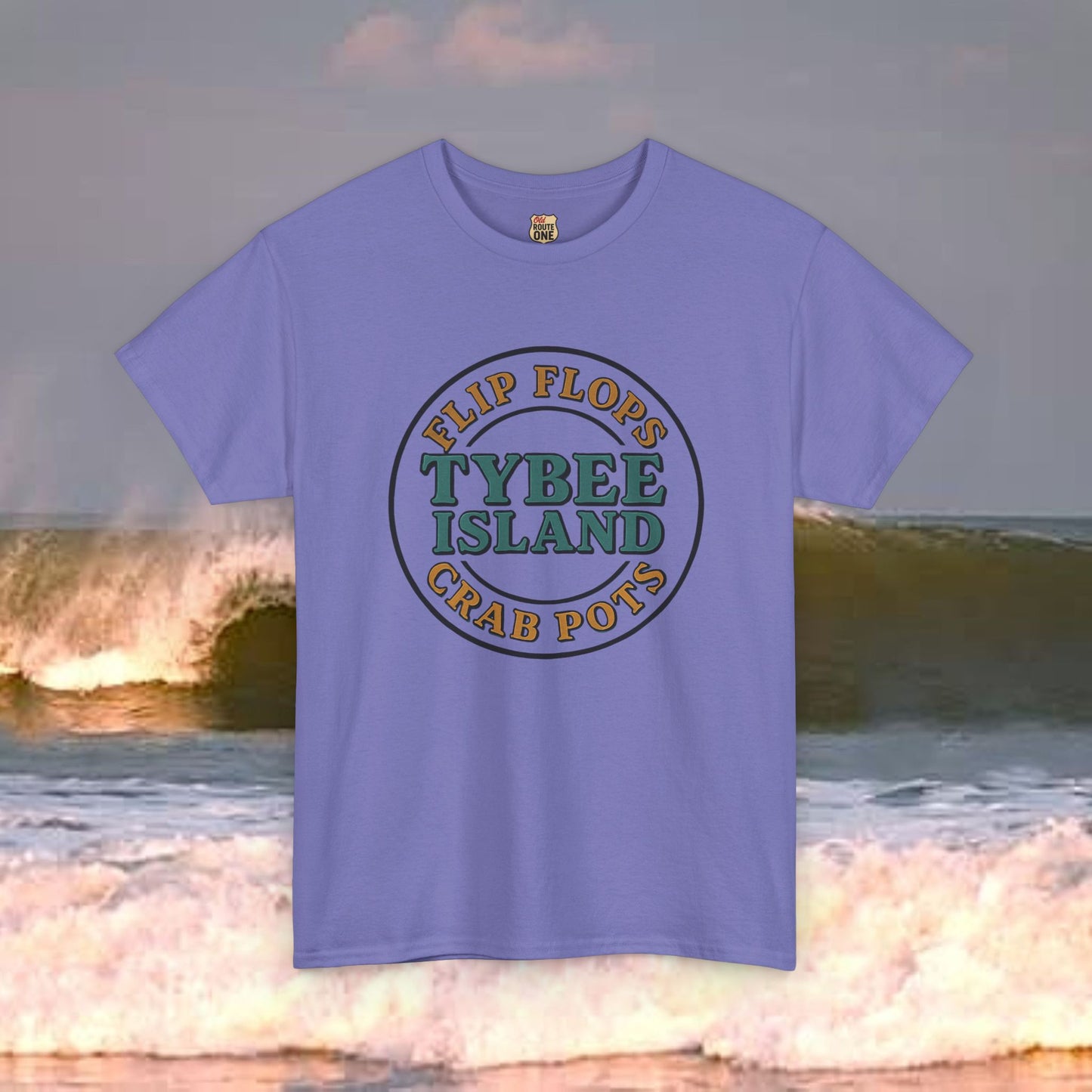 Tybee Island Flip Flops and Crab Pots , Everyday Tees, Gift for Him/Her, Comfortable Fashion, Eco-Friendly