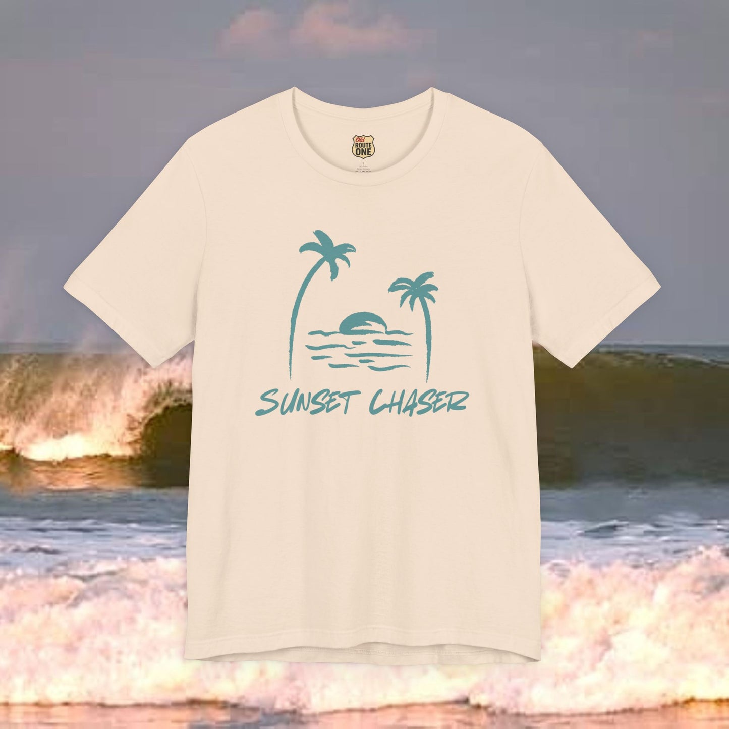 Sunset Chaser T-shirt Tropical Beach Design, Coastal Freedom Collection