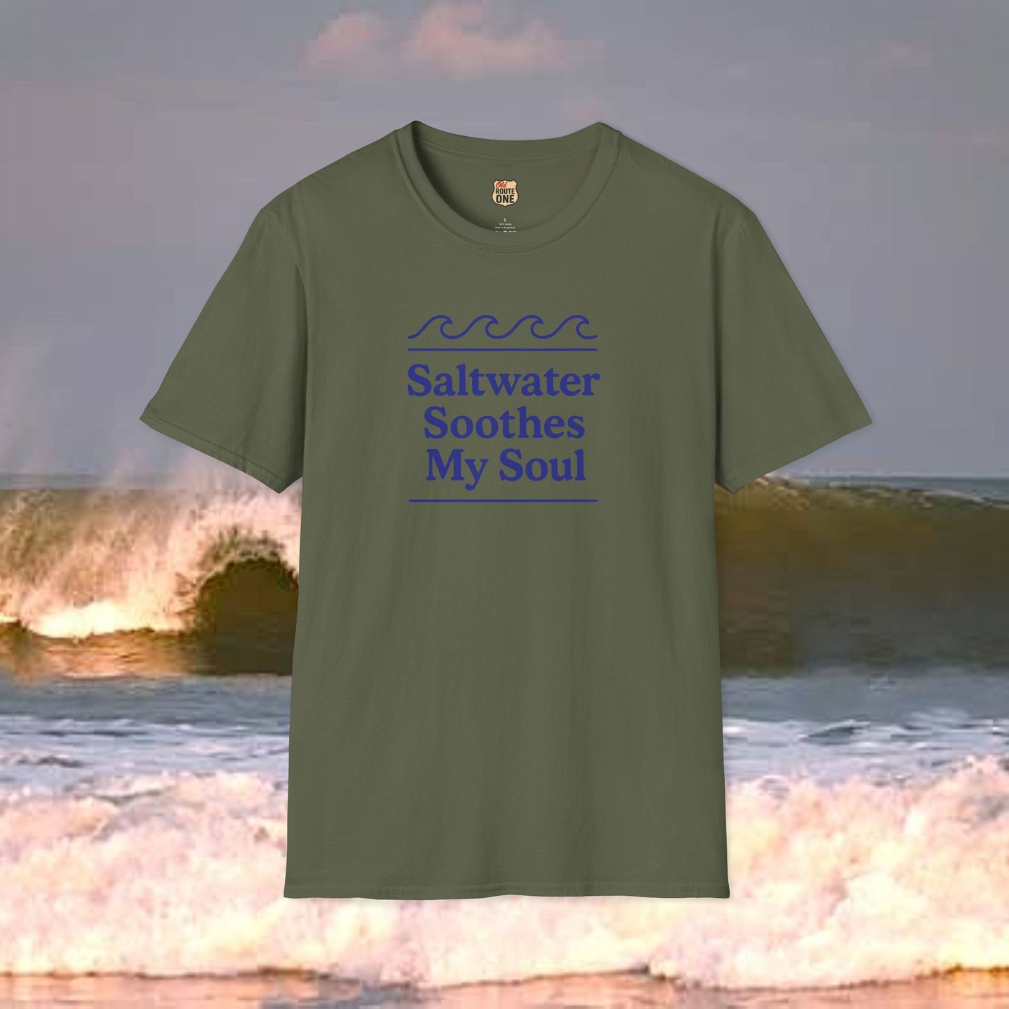 Saltwater Soothes My Soul, Gildan 64000 Softstyle T-Shirt, Comfortable Graphic Tee, Casual Wear, Gift for Him/Her, Everyday Style, Summer Essential