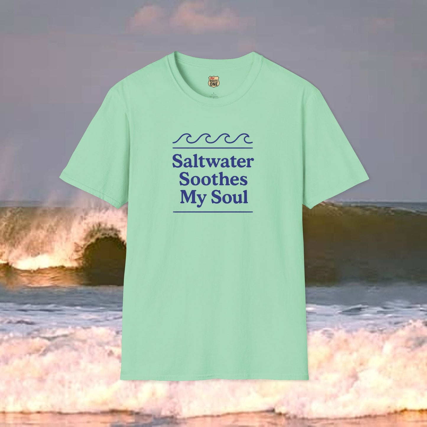 Saltwater Soothes My Soul, Gildan 64000 Softstyle T-Shirt, Comfortable Graphic Tee, Casual Wear, Gift for Him/Her, Everyday Style, Summer Essential