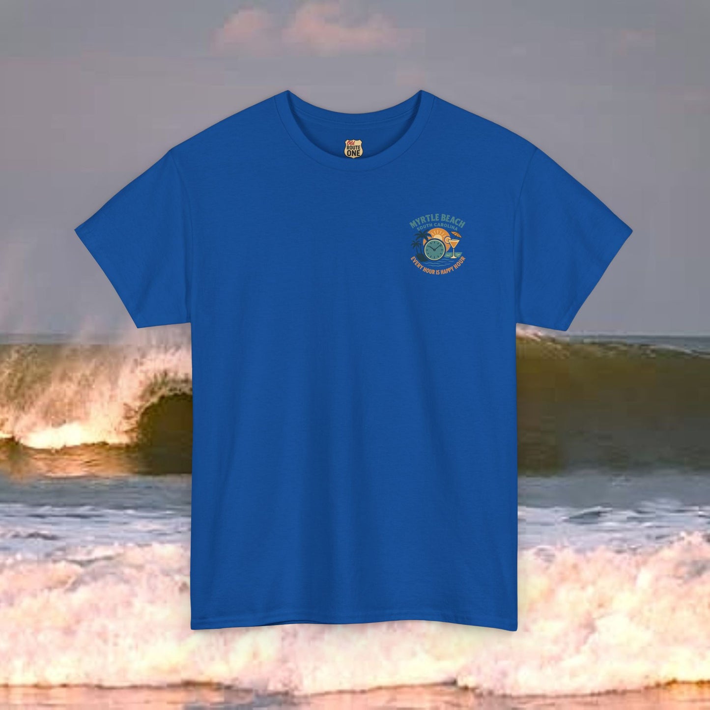 Myrtle Beach South Carolina Every Hour Is Happy Hour, Everyday Tees, Gift for Him/Her, Comfortable Fashion, Eco-Friendly