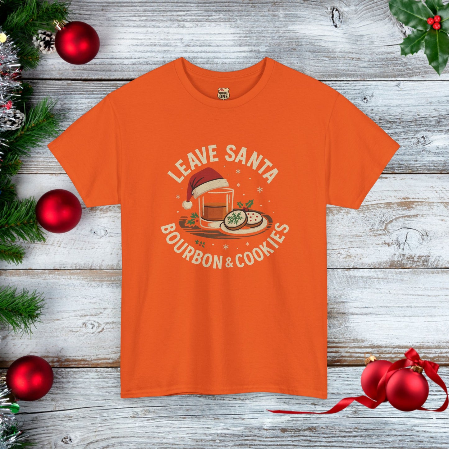 Santa Bourbon & Cookies Unisex Tee