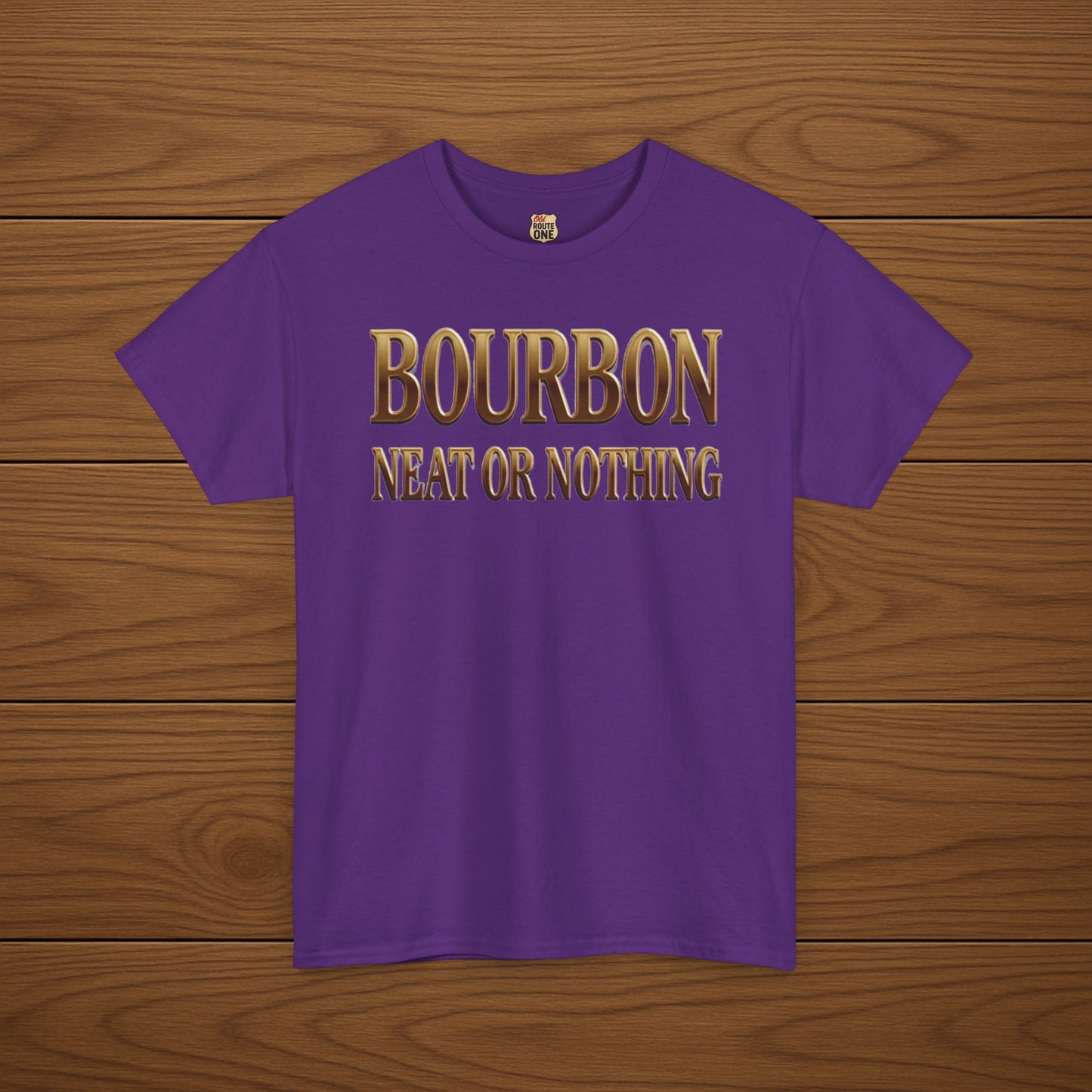 Bourbon Neat or Nothing Cotton T-shirt, Stylish Casual Wear, Gift for Whiskey Enthusiasts, Perfect for Parties & Celebrations