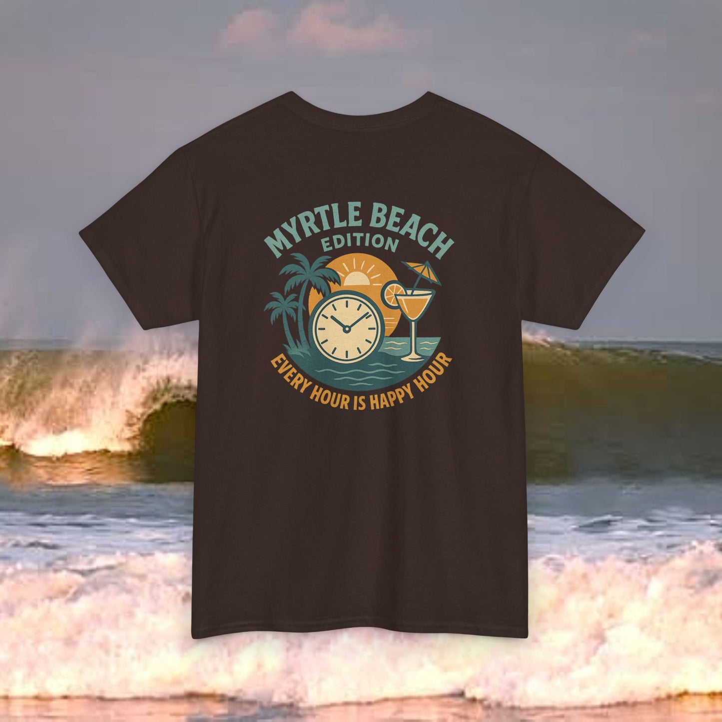 Myrtle Beach Edition Every Hour Is Happy Hour, Everyday Tees, Gift for Him/Her, Comfortable Fashion, Eco-Friendly