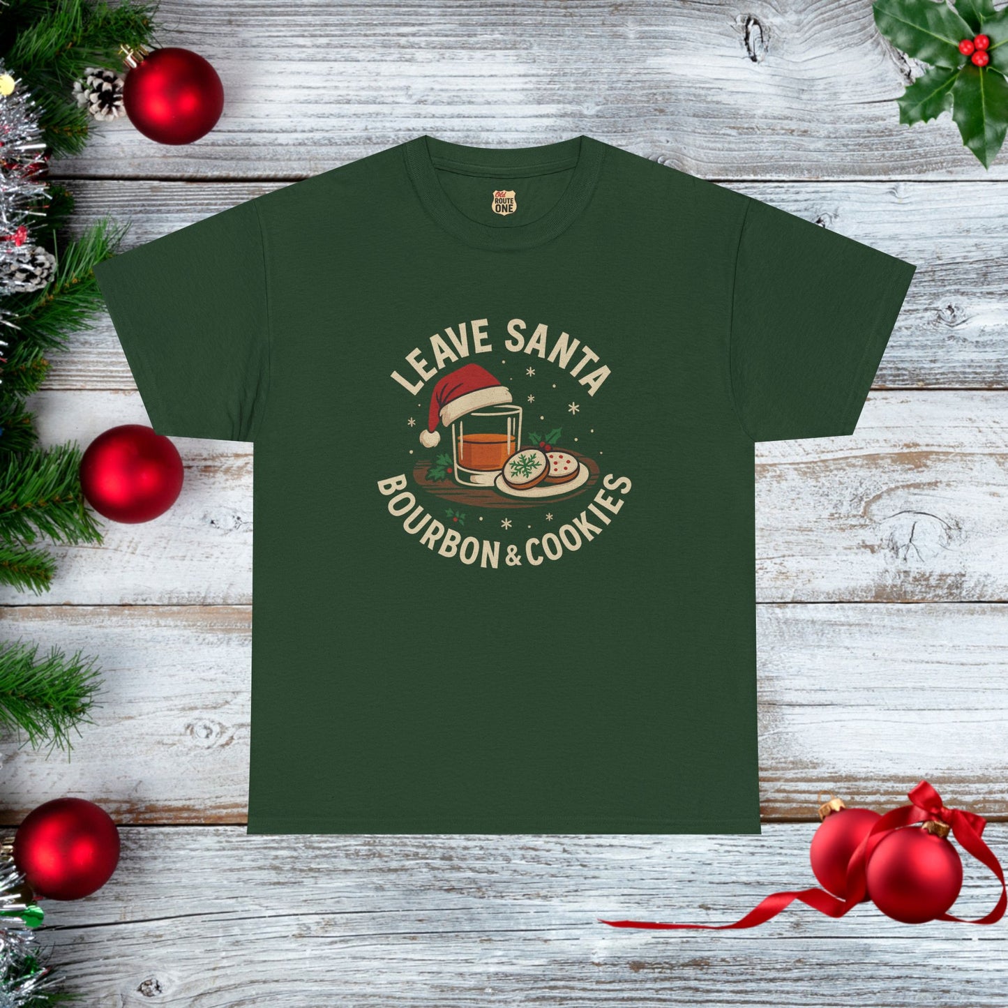 Santa Bourbon & Cookies Unisex Tee