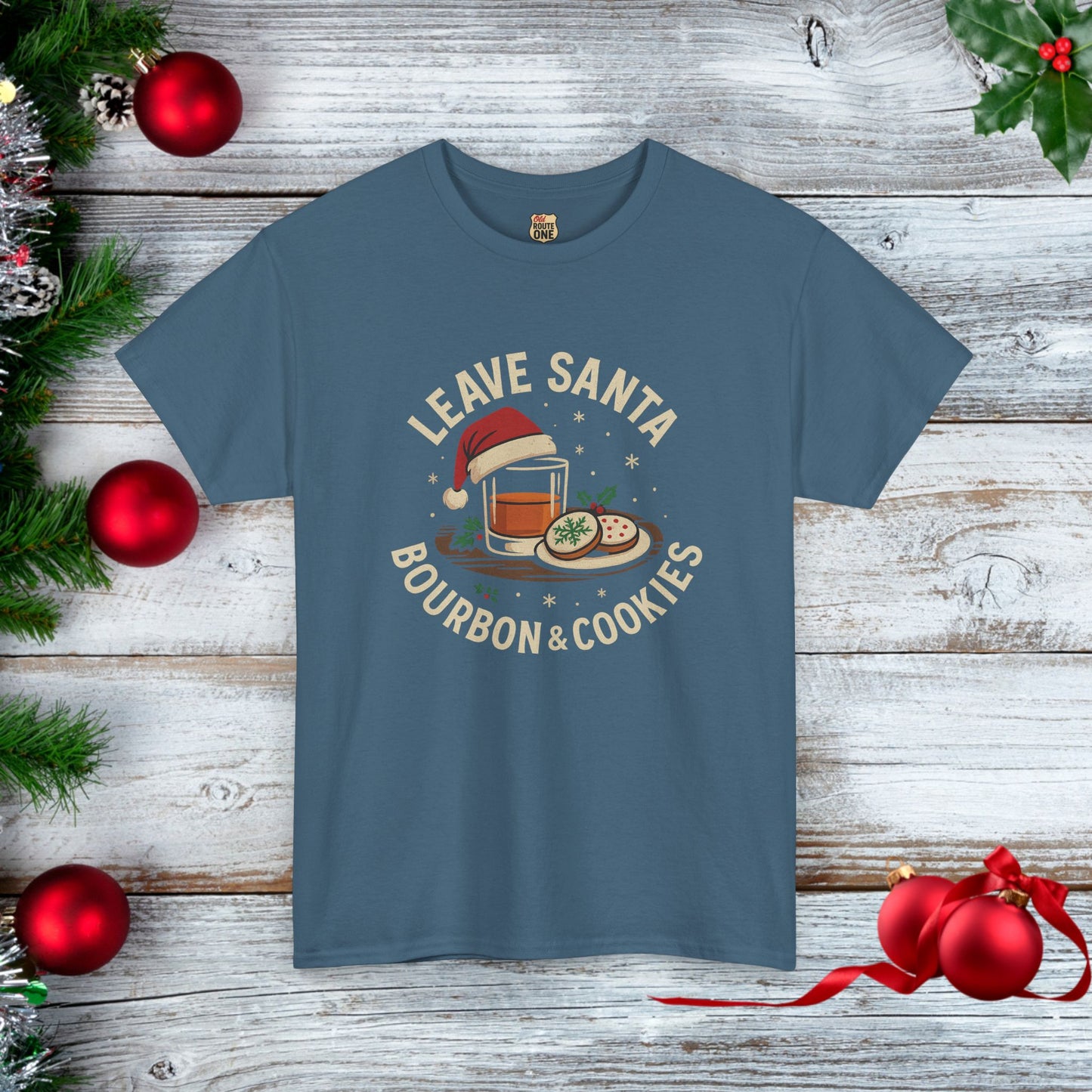 Santa Bourbon & Cookies Unisex Tee