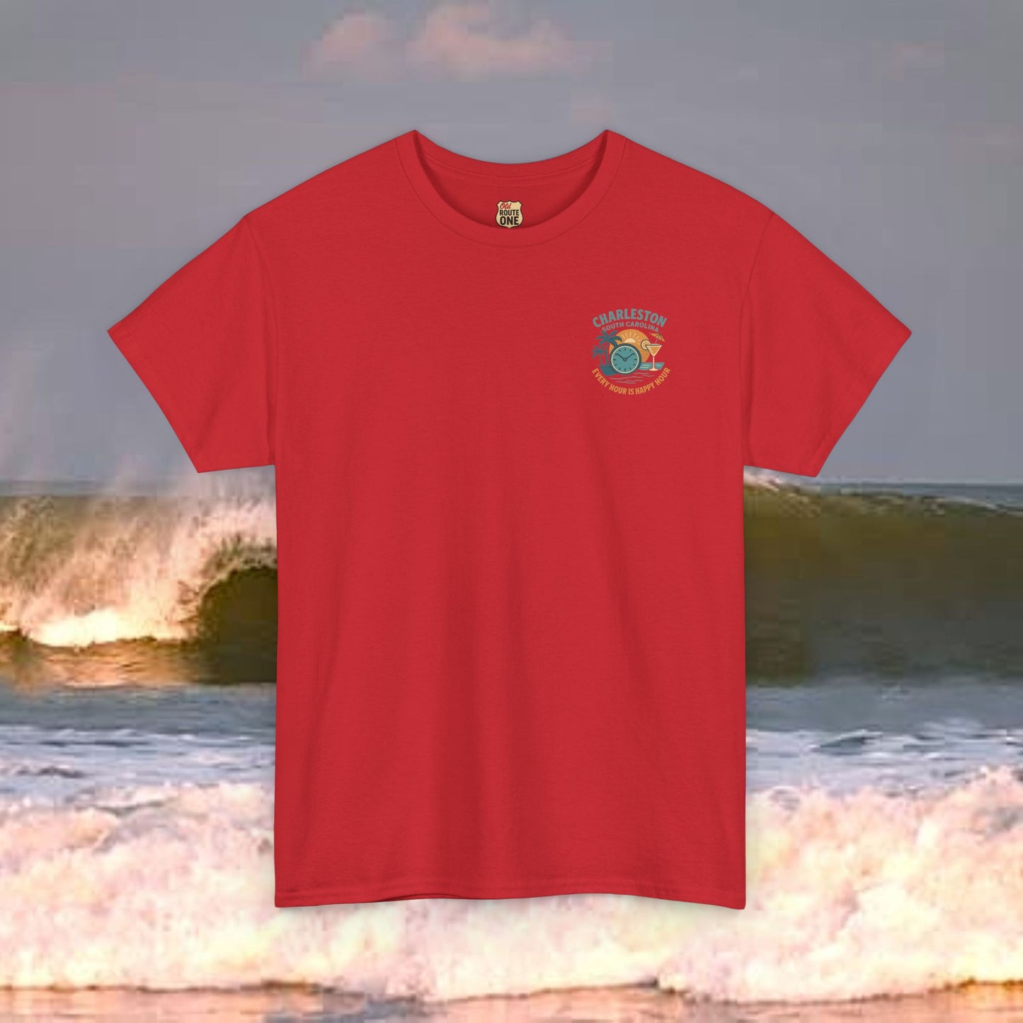 Charleston South Carolina Every Hour Is Happy Hour, Everyday Tees, Gift for Him/Her, Comfortable Fashion, Eco-Friendly