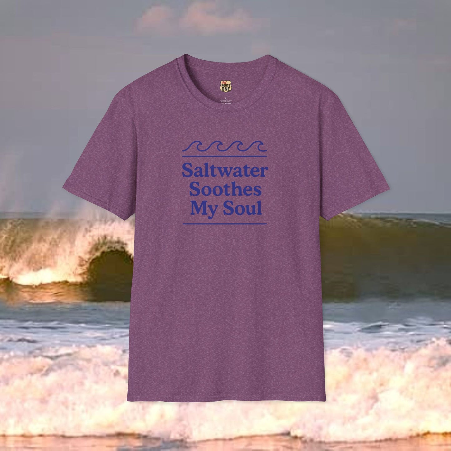 Saltwater Soothes My Soul, Gildan 64000 Softstyle T-Shirt, Comfortable Graphic Tee, Casual Wear, Gift for Him/Her, Everyday Style, Summer Essential