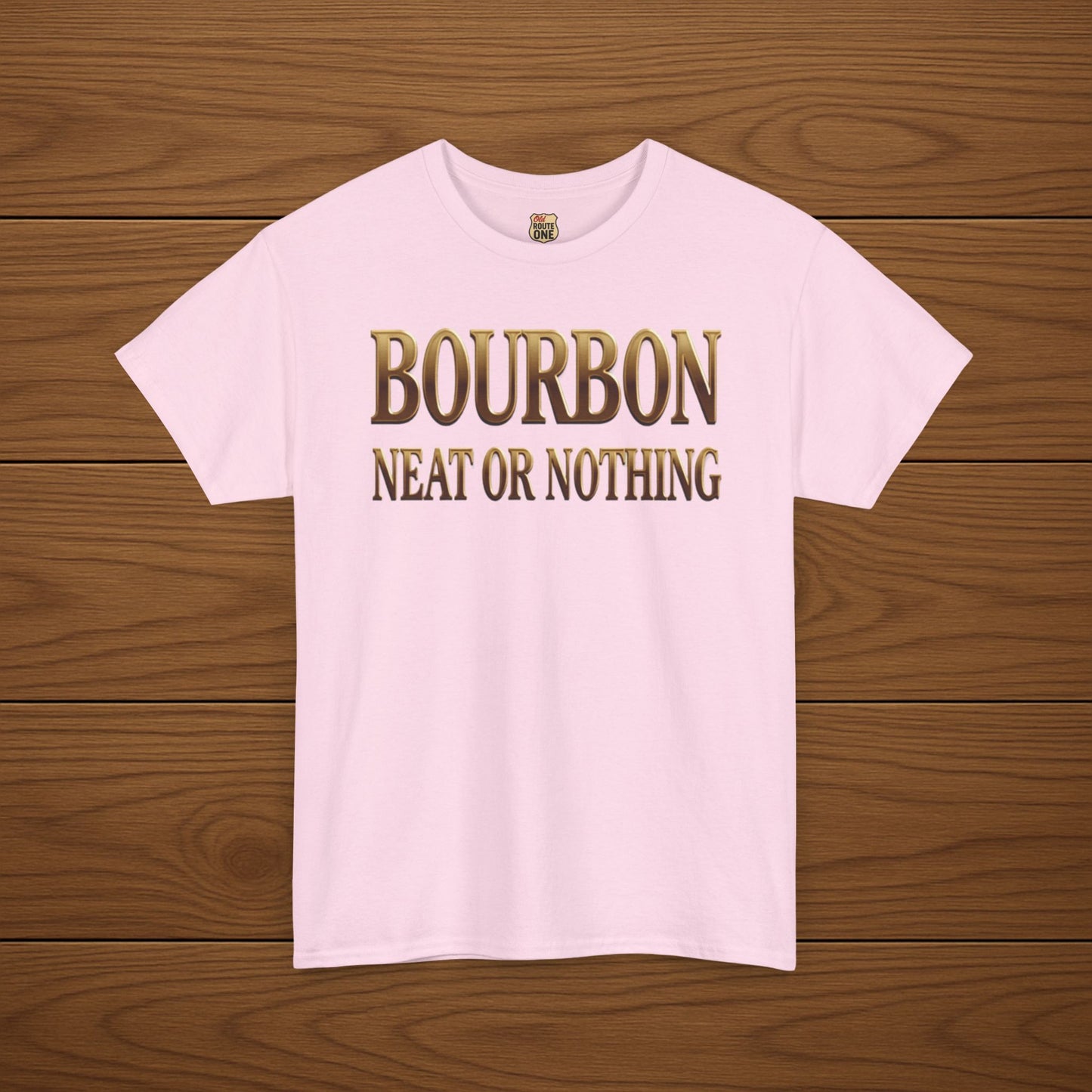 Bourbon Neat or Nothing Cotton T-shirt, Stylish Casual Wear, Gift for Whiskey Enthusiasts, Perfect for Parties & Celebrations