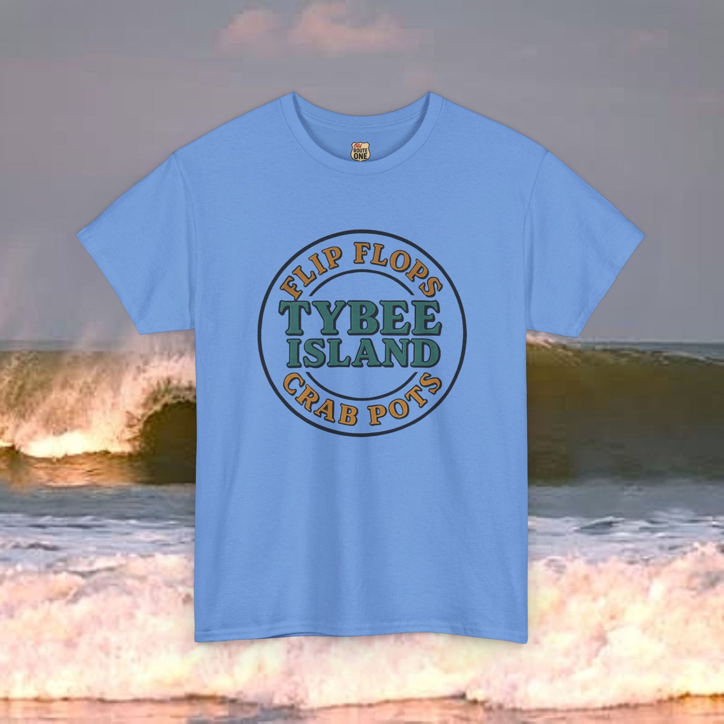 Tybee Island Flip Flops and Crab Pots , Everyday Tees, Gift for Him/Her, Comfortable Fashion, Eco-Friendly