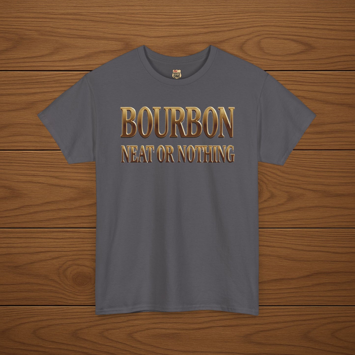 Bourbon Neat or Nothing Cotton T-shirt, Stylish Casual Wear, Gift for Whiskey Enthusiasts, Perfect for Parties & Celebrations