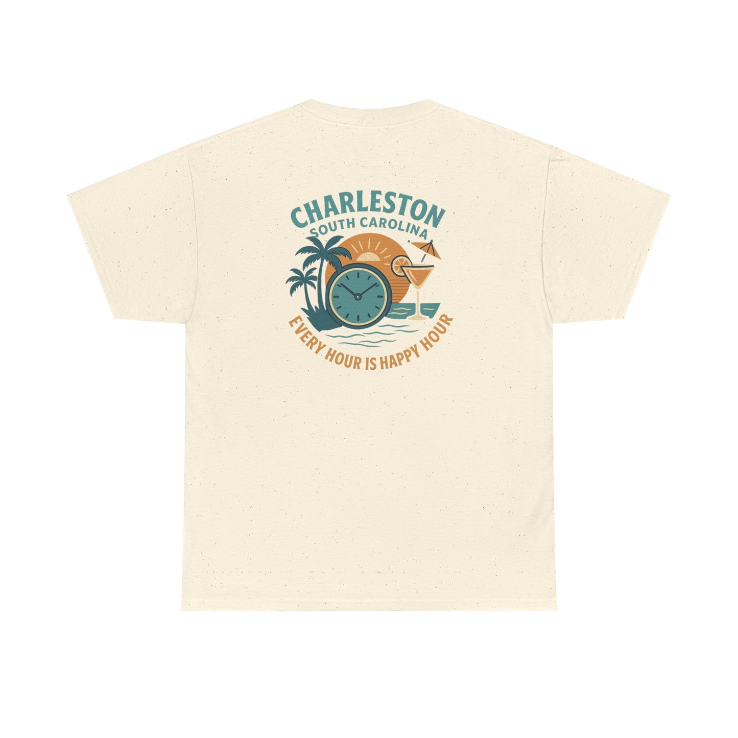 Charleston South Carolina Every Hour Is Happy Hour, Everyday Tees, Gift for Him/Her, Comfortable Fashion, Eco-Friendly