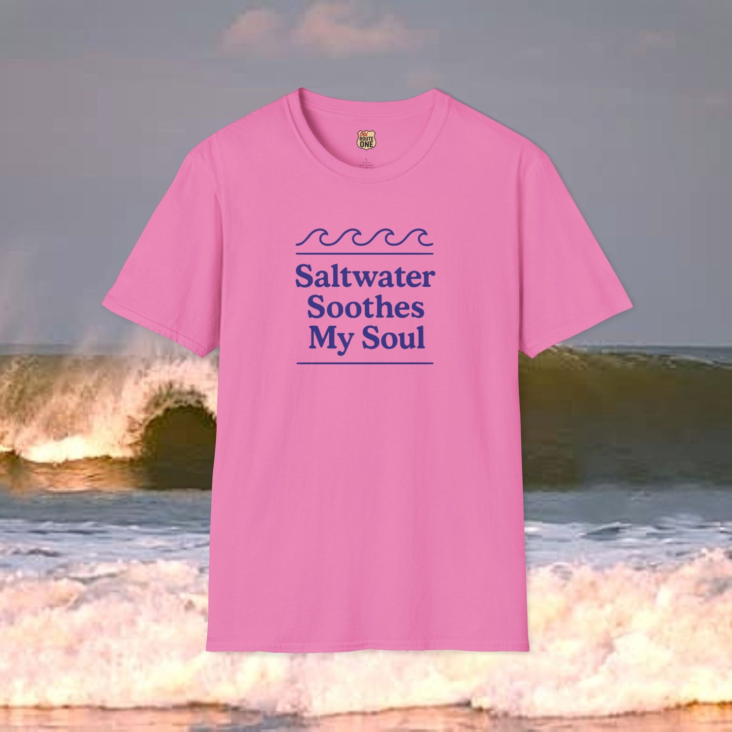 Saltwater Soothes My Soul, Gildan 64000 Softstyle T-Shirt, Comfortable Graphic Tee, Casual Wear, Gift for Him/Her, Everyday Style, Summer Essential