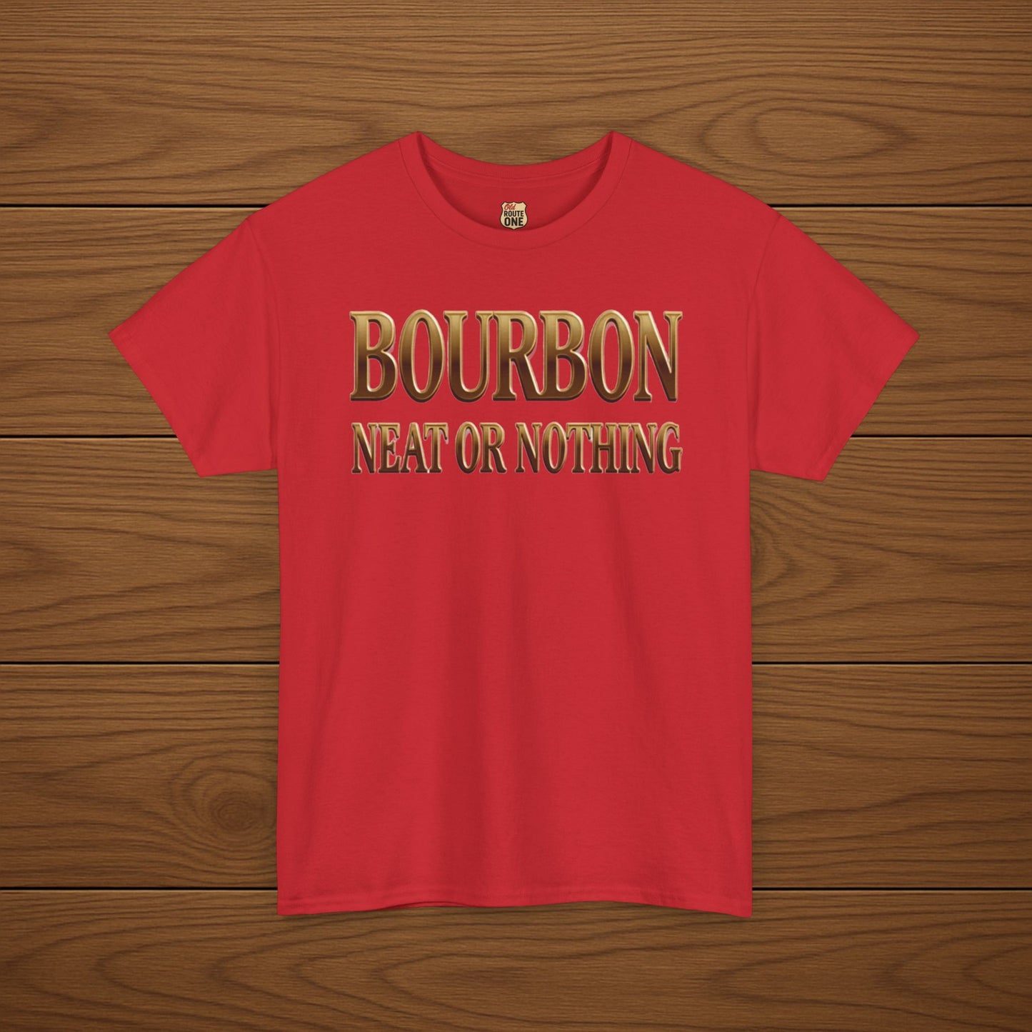 Bourbon Neat or Nothing Cotton T-shirt, Stylish Casual Wear, Gift for Whiskey Enthusiasts, Perfect for Parties & Celebrations