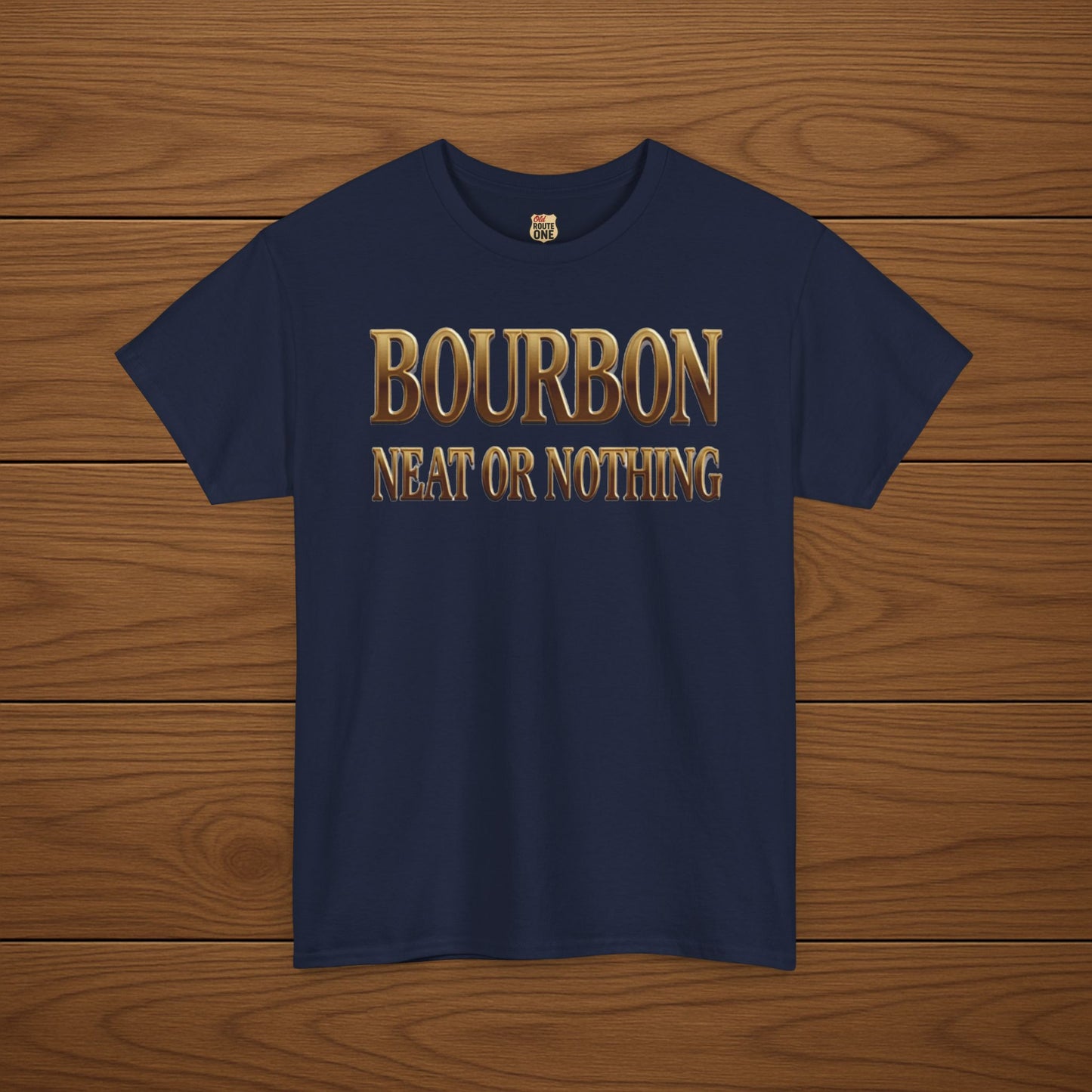 Bourbon Neat or Nothing Cotton T-shirt, Stylish Casual Wear, Gift for Whiskey Enthusiasts, Perfect for Parties & Celebrations
