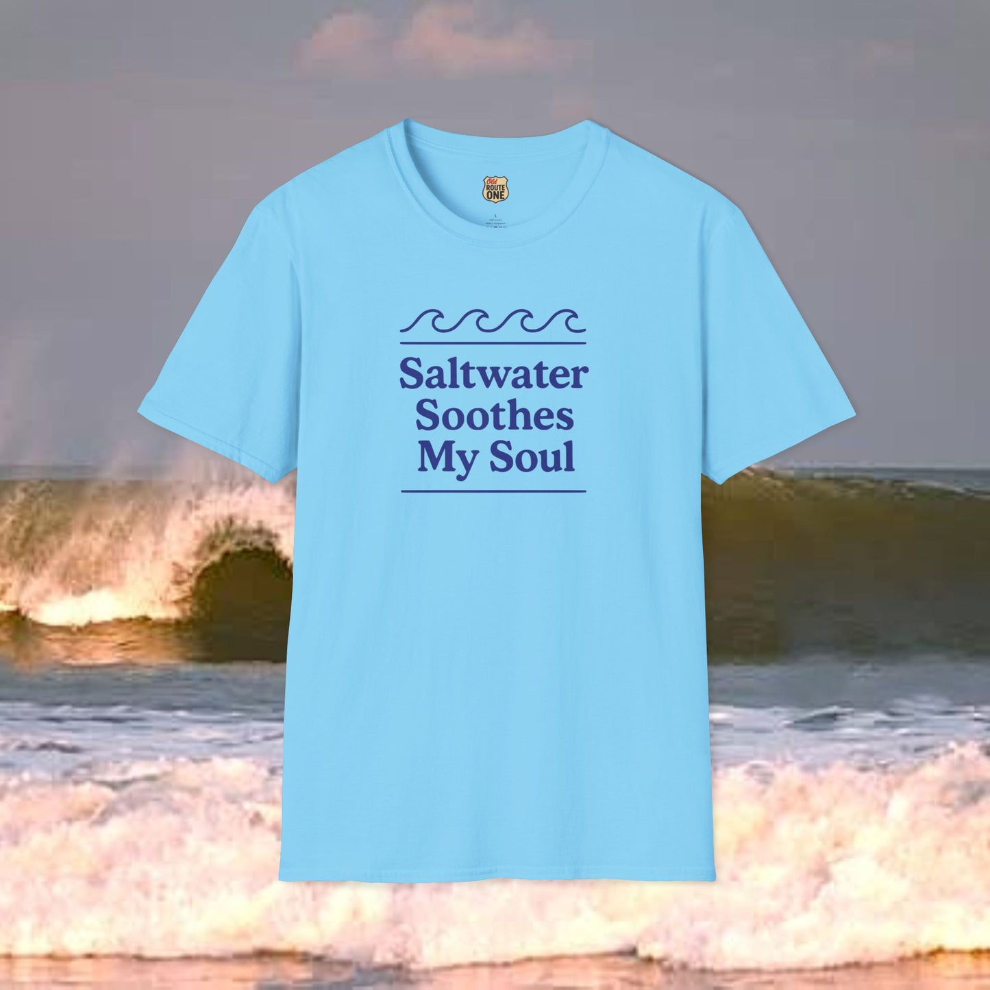 Saltwater Soothes My Soul, Gildan 64000 Softstyle T-Shirt, Comfortable Graphic Tee, Casual Wear, Gift for Him/Her, Everyday Style, Summer Essential