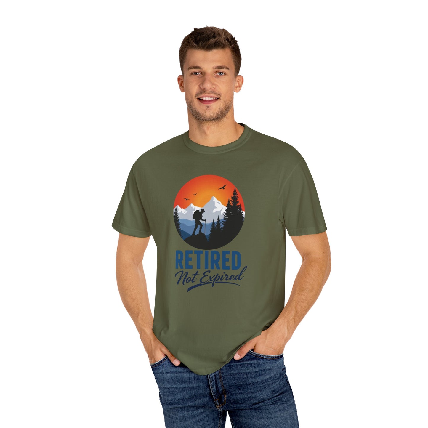 Retired Not Expired, Retirement Gift T-Shirt Dad Birthday tshirt Granddad gift Retired Father Gift Shirt Nature Lover Gift Hiking Tee Outdoors shirt