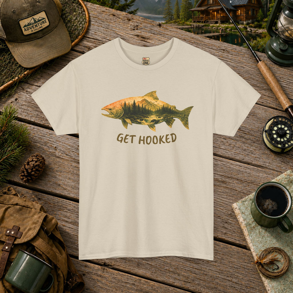 Get Hooked Salmon T-shirt