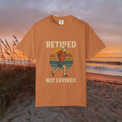 Retired Not Expired Marathon Runner, Retirement Gift T-Shirt Dad Birthday tshirt Granddad gift Retired Father Gift Shirt Nature Lover Gift Hiking Tee Outdoors shirt