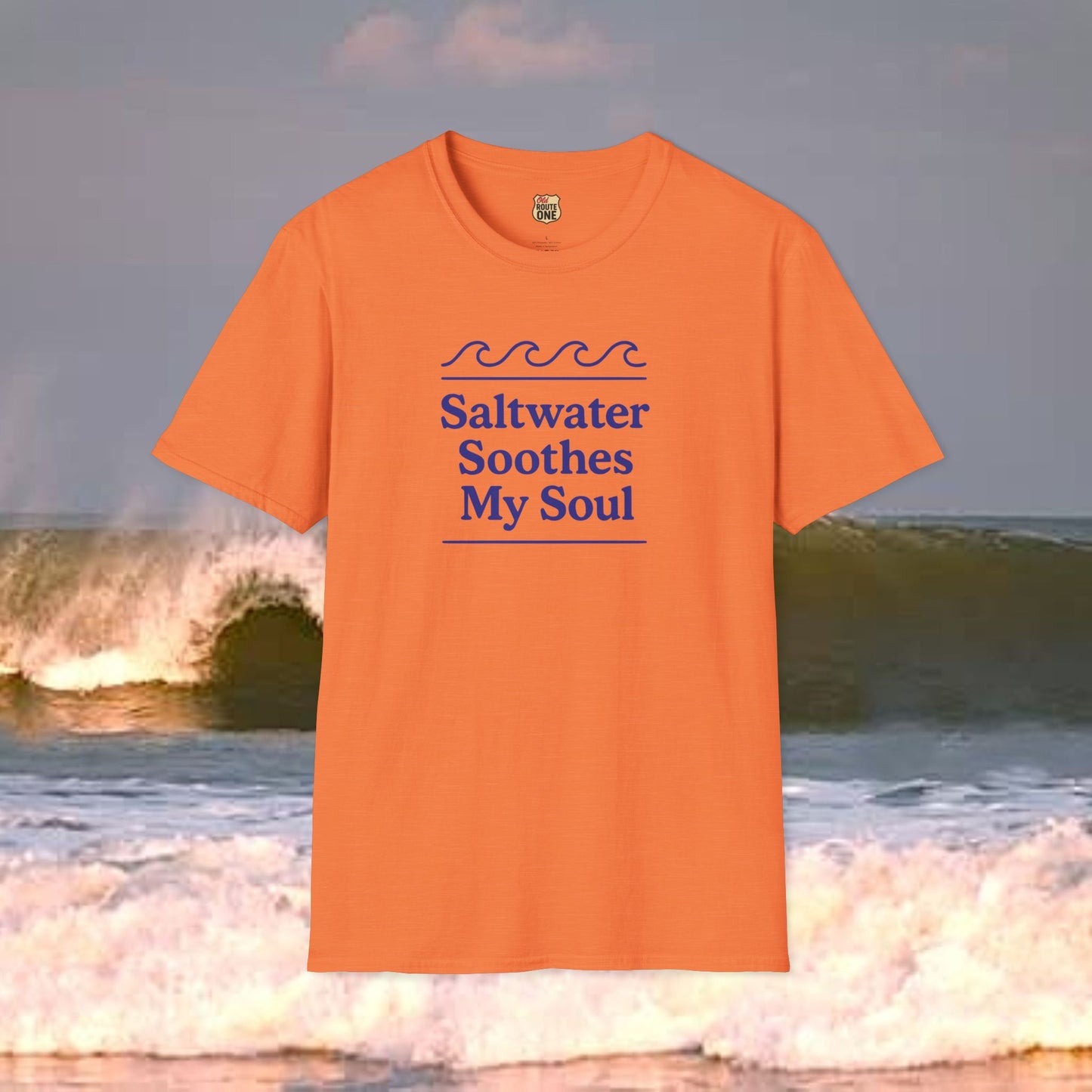 Saltwater Soothes My Soul, Gildan 64000 Softstyle T-Shirt, Comfortable Graphic Tee, Casual Wear, Gift for Him/Her, Everyday Style, Summer Essential