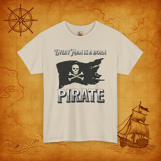 Every Man is a Born Pirate, Flag Skull & Cross Bones Tee