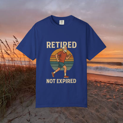 Retired Not Expired Marathon Runner, Retirement Gift T-Shirt Dad Birthday tshirt Granddad gift Retired Father Gift Shirt Nature Lover Gift Hiking Tee Outdoors shirt