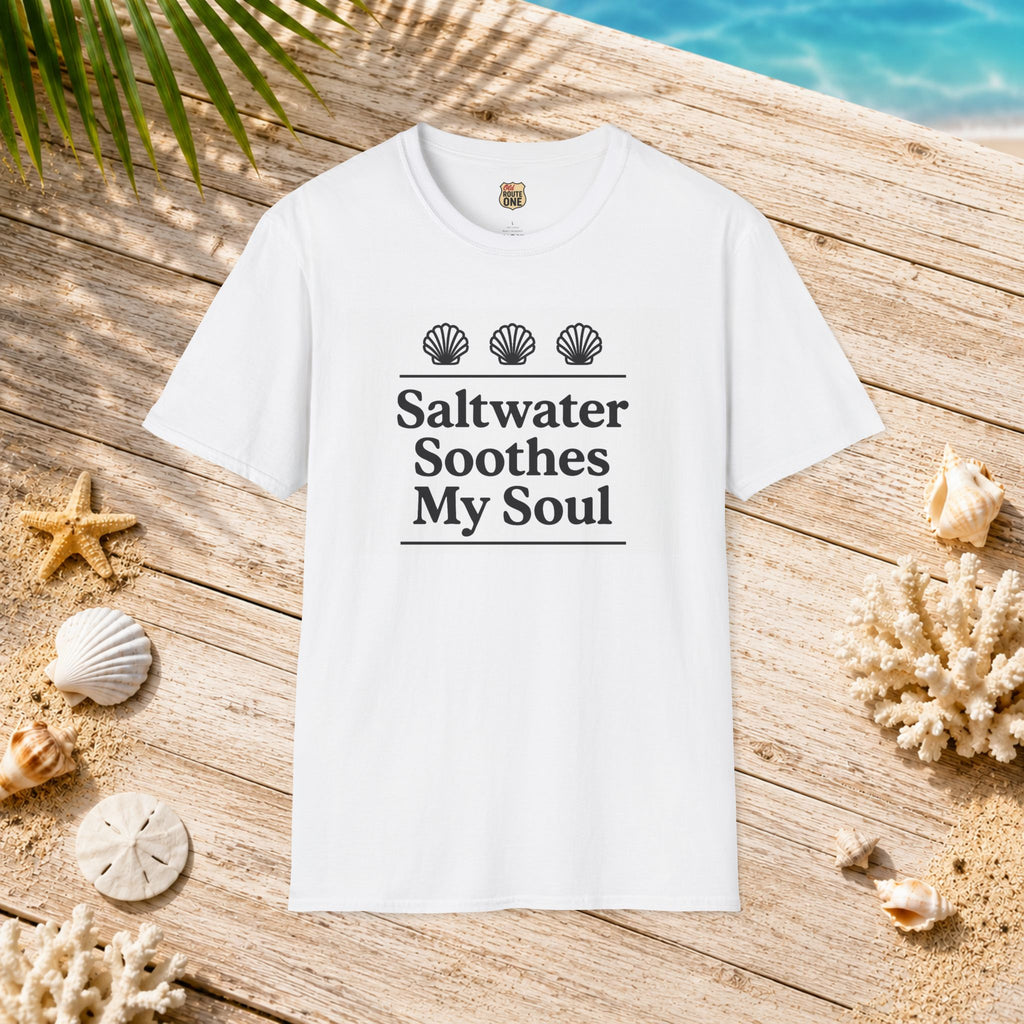 Saltwater Soothes My Soul shell t-shirt