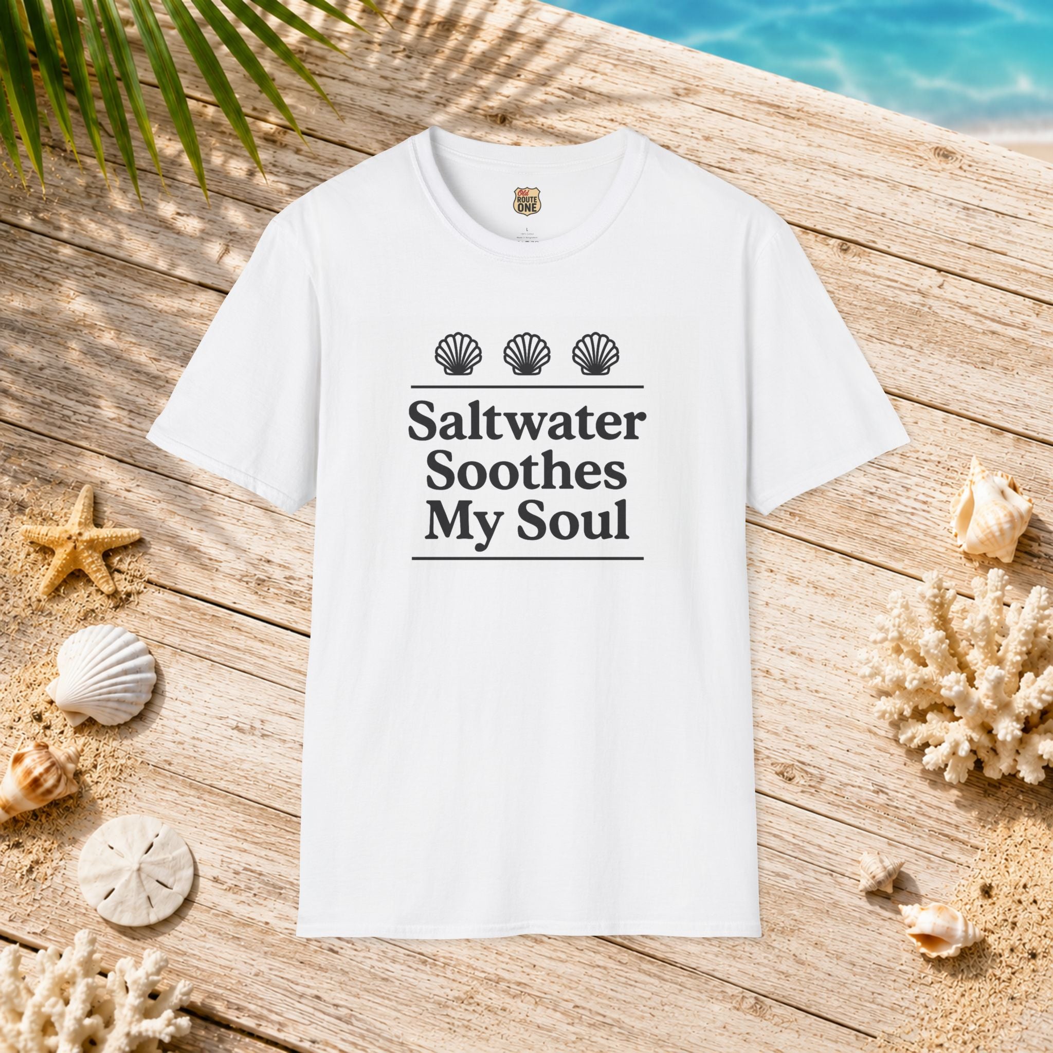Saltwater Soothes My Soul shell t-shirt