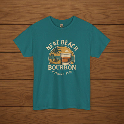 NEAT BEACH Cotton T-shirt, Stylish Casual Wear, Gift for Whiskey Enthusiasts, Perfect for Parties & Celebrations