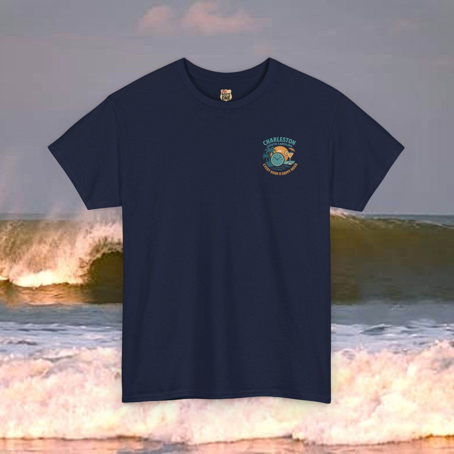 Charleston South Carolina Every Hour Is Happy Hour, Everyday Tees, Gift for Him/Her, Comfortable Fashion, Eco-Friendly