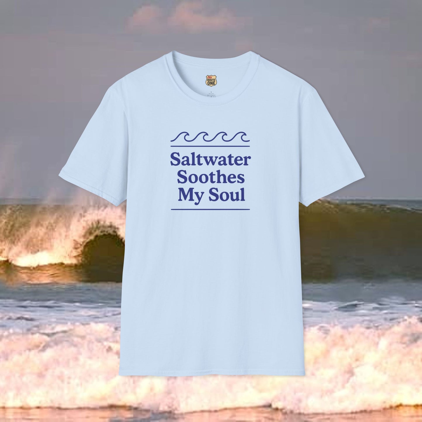 Saltwater Soothes My Soul, Gildan 64000 Softstyle T-Shirt, Comfortable Graphic Tee, Casual Wear, Gift for Him/Her, Everyday Style, Summer Essential