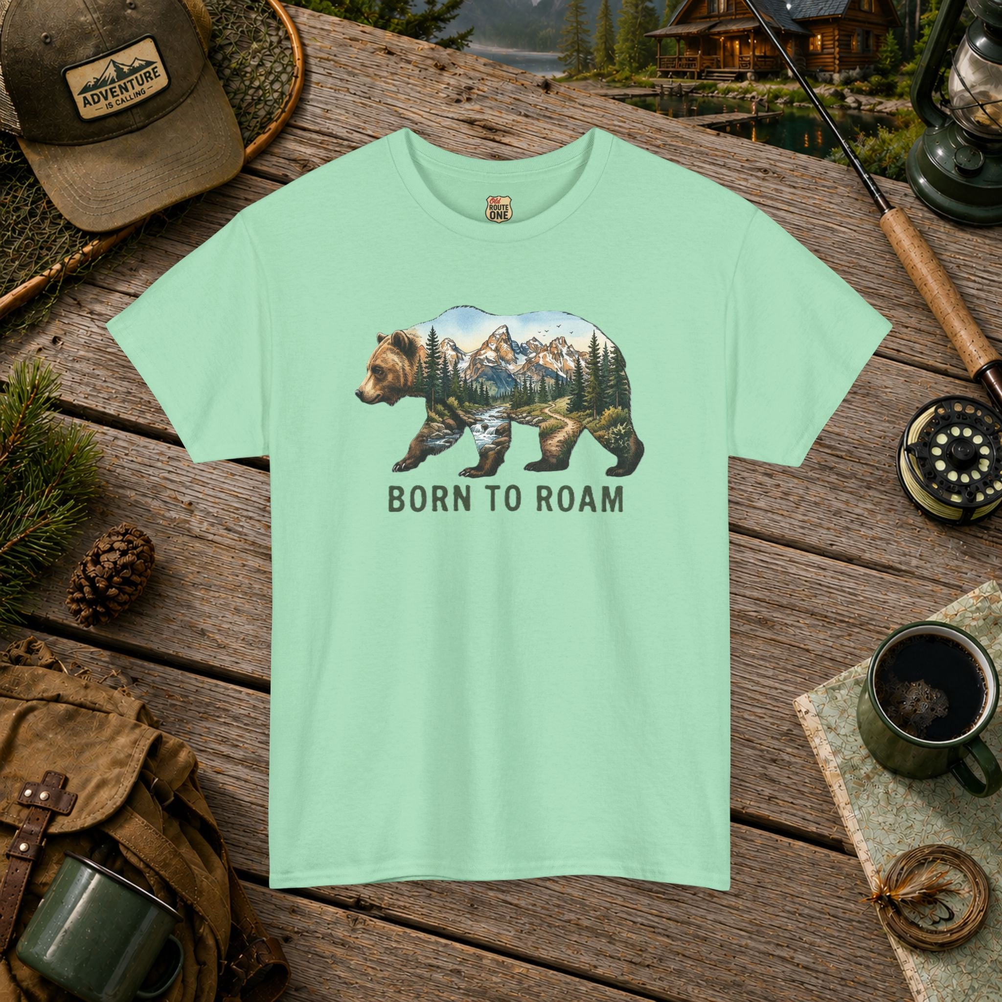 Born To Roam Bear T-shirt