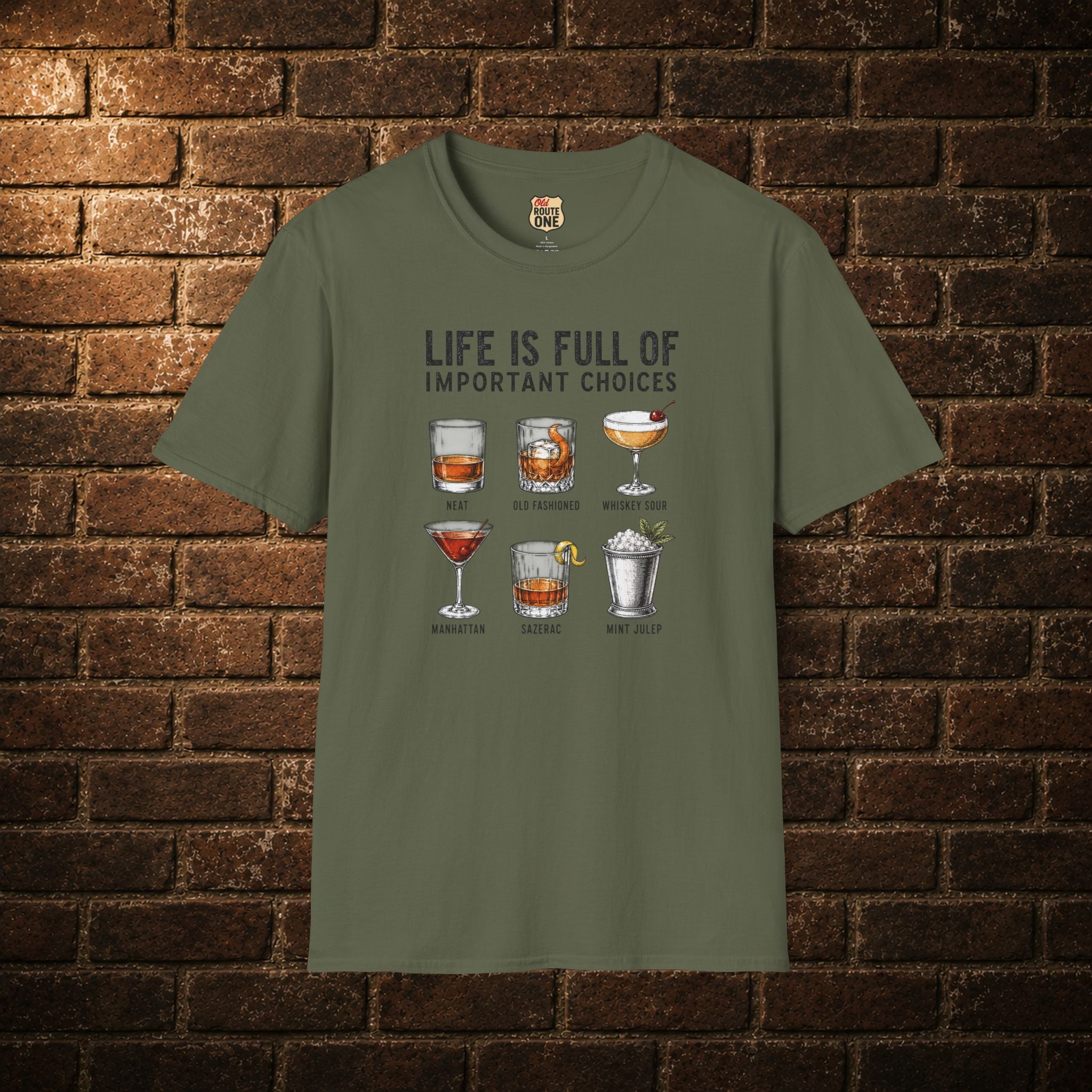 Life Is Full Of Important Choices cocktail T-Shirt