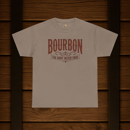 Bourbon The Hunt Never Ends T-shirt