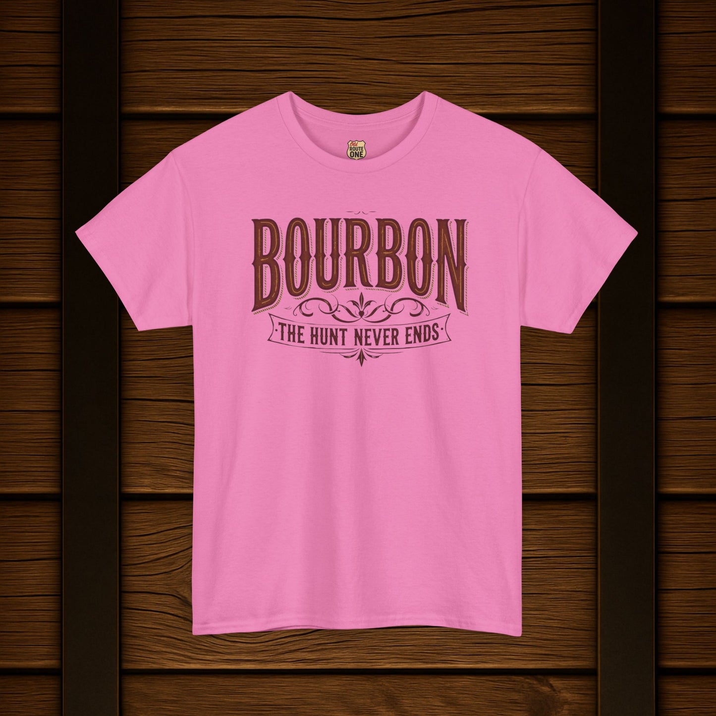 Bourbon The Hunt Never Ends T-shirt