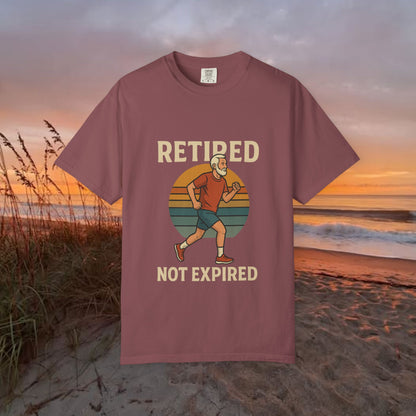Retired Not Expired Marathon Runner, Retirement Gift T-Shirt Dad Birthday tshirt Granddad gift Retired Father Gift Shirt Nature Lover Gift Hiking Tee Outdoors shirt