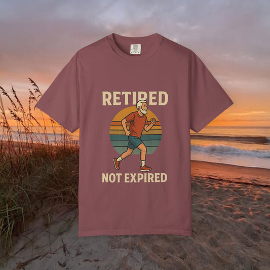 Retired Not Expired Marathon Runner, Retirement Gift T-Shirt Dad Birthday tshirt Granddad gift Retired Father Gift Shirt Nature Lover Gift Hiking Tee Outdoors shirt