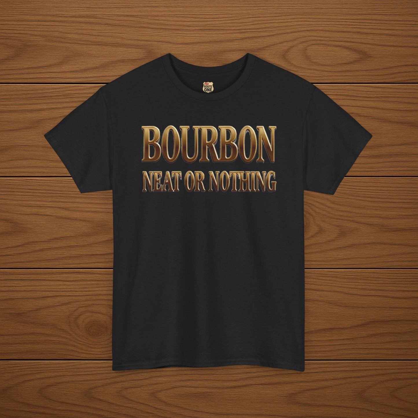 Bourbon Neat or Nothing Cotton T-shirt, Stylish Casual Wear, Gift for Whiskey Enthusiasts, Perfect for Parties & Celebrations