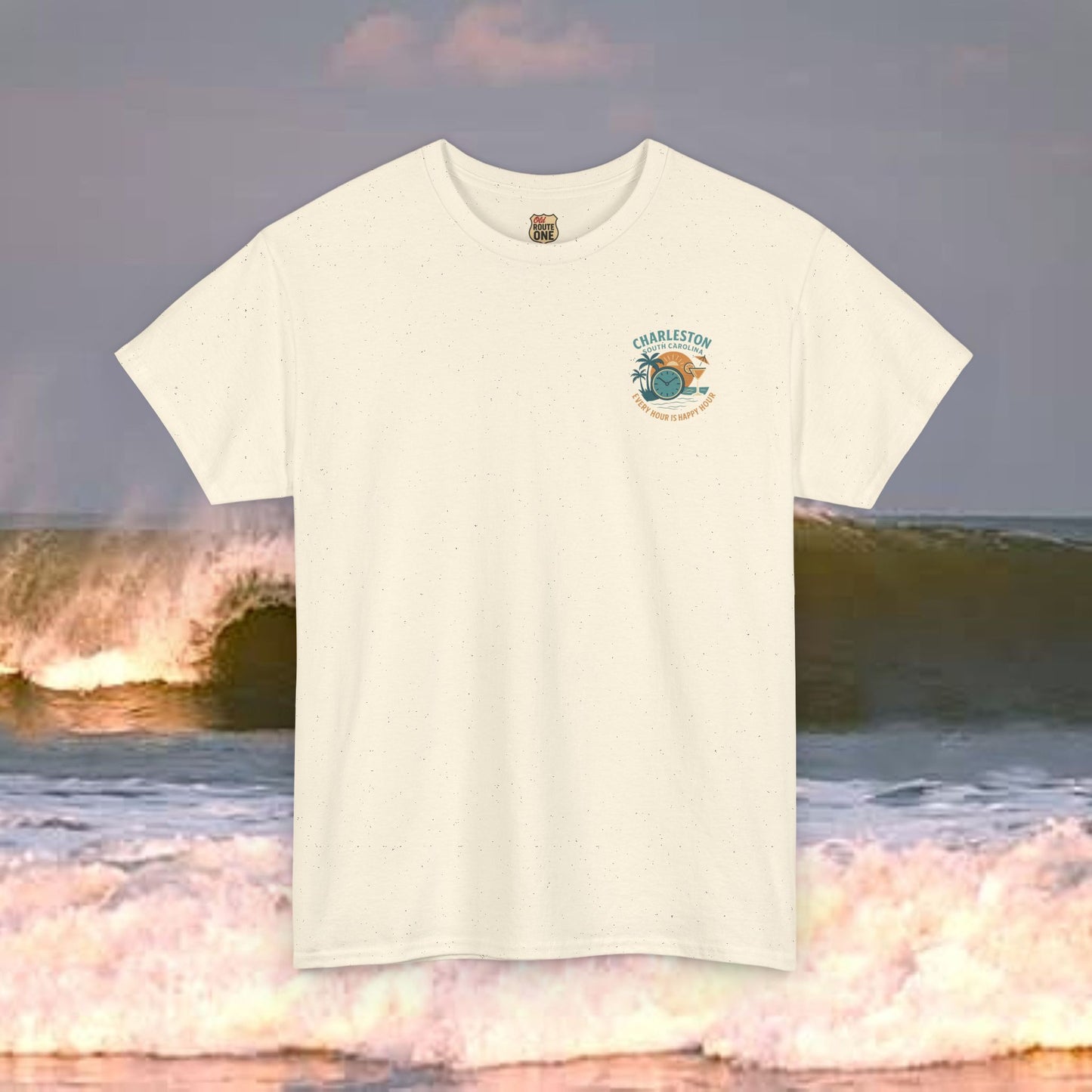 Charleston South Carolina Every Hour Is Happy Hour, Everyday Tees, Gift for Him/Her, Comfortable Fashion, Eco-Friendly