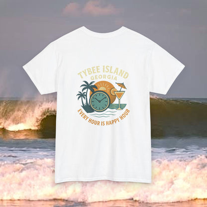Tybee Island Georgia Vacation Every Hour Is Happy Hour, Everyday Tees, Gift for Him/Her, Comfortable Fashion, Eco-Friendly