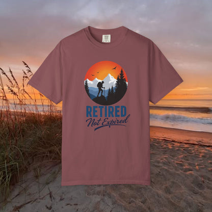 Retired Not Expired, Retirement Gift T-Shirt Dad Birthday tshirt Granddad gift Retired Father Gift Shirt Nature Lover Gift Hiking Tee Outdoors shirt