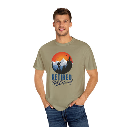 Retired Not Expired, Retirement Gift T-Shirt Dad Birthday tshirt Granddad gift Retired Father Gift Shirt Nature Lover Gift Hiking Tee Outdoors shirt