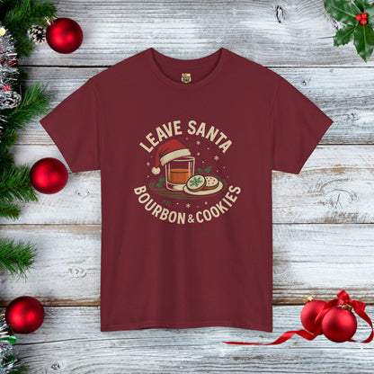 Santa Bourbon & Cookies Unisex Tee