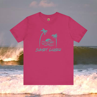 Sunset Chaser T-shirt Tropical Beach Design, Coastal Freedom Collection