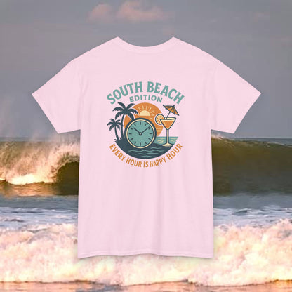 South Beach Edition Every Hour Is Happy Hour, Everyday Tees, Gift for Him/Her, Comfortable Fashion, Eco-Friendly